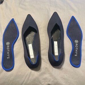 Rothy’s The Point Navy Flat Women’s size 8